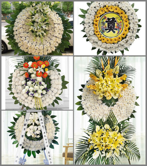 湖北黄冈市黄梅县小池镇吕弄村花圈速递
